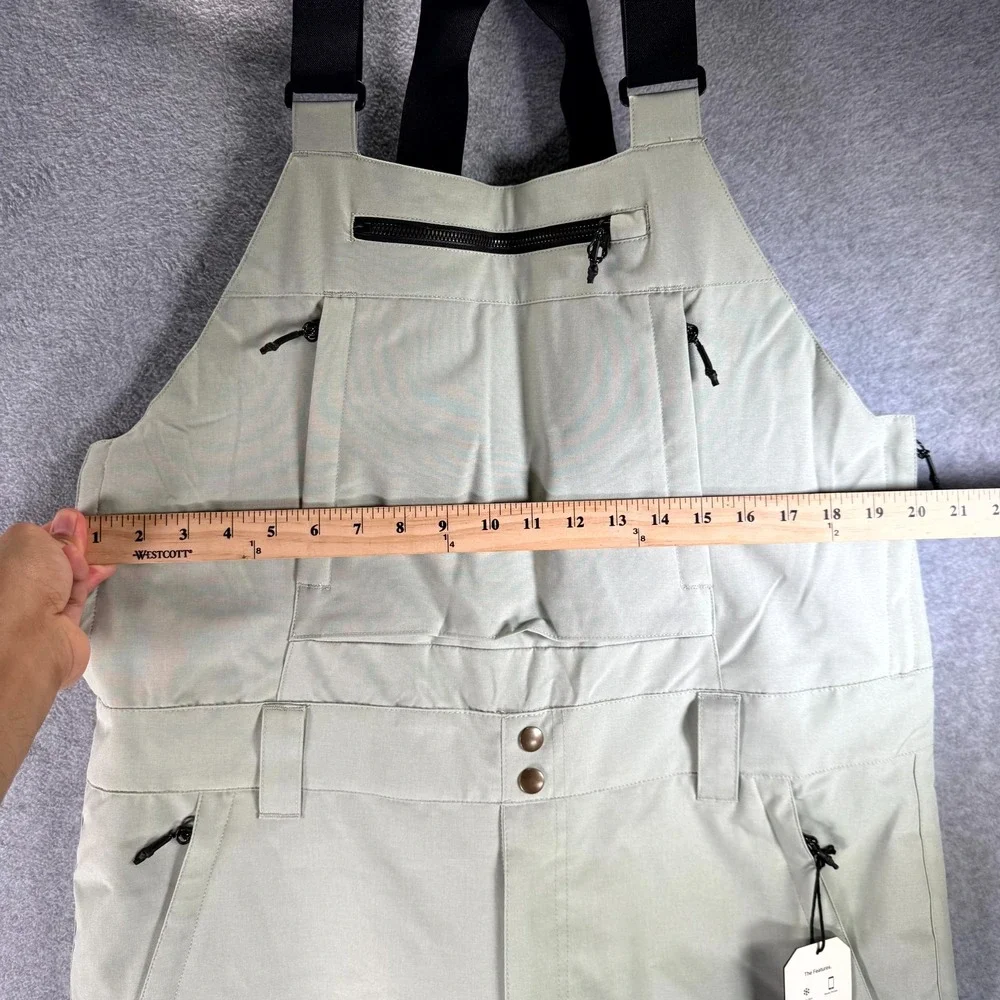 Imperial Motion Ski Bib‎ Men's Large Sage Waterproof Adjustable Zipped Pockets